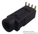 LUMBERG 1503 16 Phone Audio Connector, 4 Contacts, Jack, 3.5 mm, PCB Mount, Gold Plated Contacts, Plastic Body