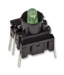 MULTIMEC RA3FTH920 Tactile Switch, Illuminated, 24 VDC, 50 mA, 3 N, Through Hole