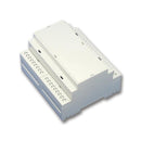 BUD INDUSTRIES DMB4772 Plastic Enclosure, Number of PCB Terminals 24(12/12), DIN Rail, ABS, Polycarbonate, 90.2 mm