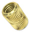 TR FASTENINGS M5-UHBRHESF Insert, Blind, Heat-Sert&trade;, Brass, Unheaded, 9.5mm x 6.9mm, M5, Pack of 100