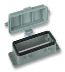 HARTING 09 30 024 0302 Heavy Duty Connector Base, Plastic Cover, 4 Pegs, Low Profile, Han B Series, Bulkhead Mount, 24B