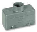 HARTING 09 30 016 1420 Heavy Duty Connector Hood, PG21 Top Entry, 4 Pegs, Low Profile, Han B Series, 180&iuml;&iquest;&frac12;, Aluminium Body