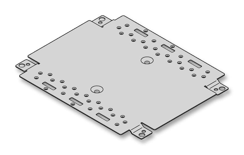 SCHROFF 24822007 Enclosure Accessory, 1U, Steel, Mounting Plate