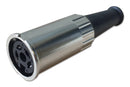 VIDEK 71506-040/0800 DIN Audio / Video Connector, 4 Contacts, Jack, Cable Mount, Tin Plated Contacts, Metal Body