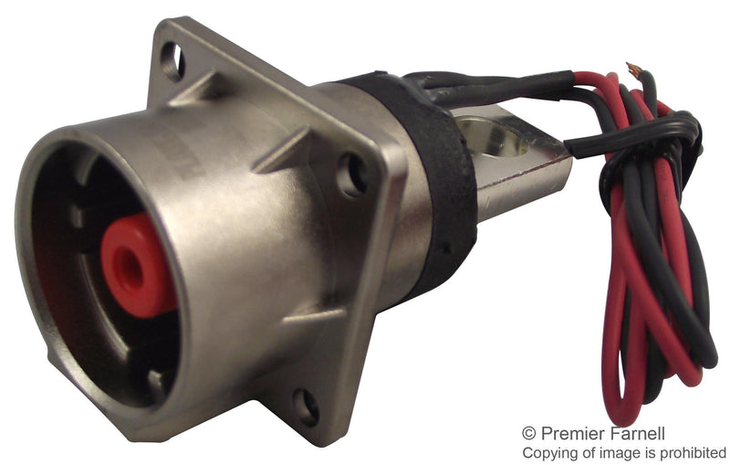 AMPHENOL INDUSTRIAL PL00X-301-10D10 Rectangular Power Connector, Panel Mount, PowerLok 300 Series, Screw, Receptacle, 1 Contacts