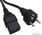 PRO POWER GW-151613 Mains Power Cord, CEE 7/7 Plug, IEC 60320 C19, 6.6 ft, 2 m, Black