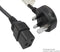 PRO POWER GW-151608 Mains Power Cord, Mains Plug, UK, IEC 60320 C19, 3.3 ft, 1 m, Black