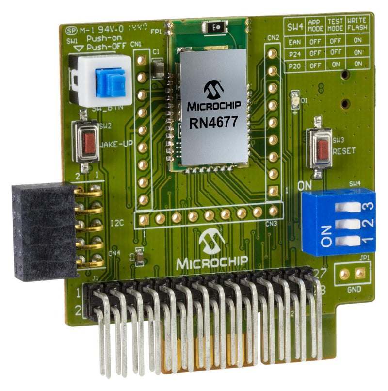 MICROCHIP RN-4677-PICTAIL Daughter Board with RN4677 Bluetooth Module, Dual Mode Bluetooth 4.0, PICtail form Factor
