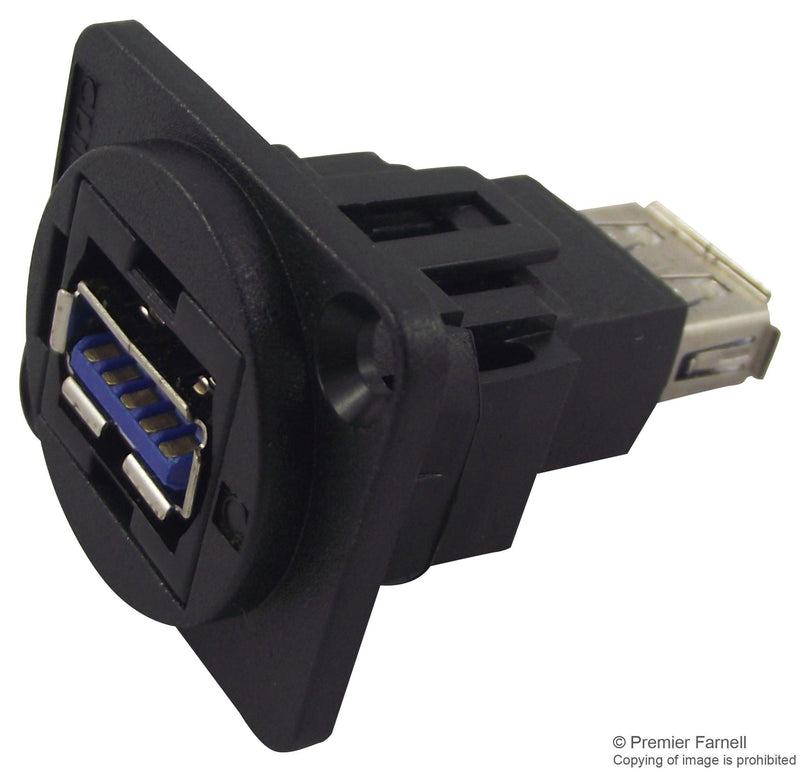 CLIFF ELECTRONIC COMPONENTS CP30205N USB Adaptor, USB Type A Receptacle, USB Type A Receptacle, USB 3.0, FT Series