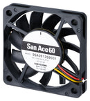 SANYO DENKI - SANACE FANS 9GA0612H9001 Axial Fan, San Ace 60 Series, 12 V, DC, 60 mm, 10 mm, 37 dBA, 17.6 cu.ft/min