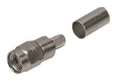 RADIALL R124071120W RF / Coaxial Connector, SMA Coaxial, Straight Plug, Crimp, 50 ohm, KX22A, RG188, RG316, Brass
