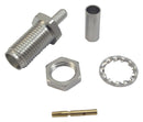 RADIALL R124312120W RF / Coaxial Connector, SMA Coaxial, Straight Bulkhead Jack, Crimp, 50 ohm, KX22A, RG188, RG316