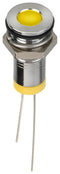 APEM Q8F6CXXY02E LED Panel Mount Indicator, Yellow, 2 VDC, 8 mm, 20 mA, 6 mcd, IP67