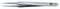 CK TOOLS T2360 Tweezer, Flat Round Tip, Precision, 120 mm, Stainless Steel Body, Stainless Steel Tip