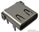 MULTICOMP MC001002 USB Connector, with Spring, USB Type C, Receptacle, 24 Ways, Surface Mount, Through Hole Mount