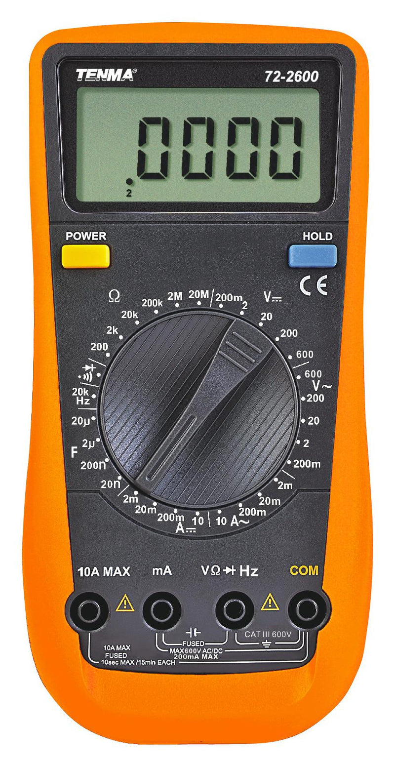 TENMA 72-2600 600V AC/DC Manual Ranging Digital Multimeter