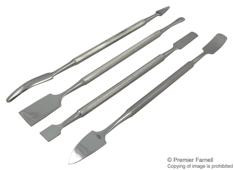 IDEAL-TEK K4MPTSS Spatula Kit, Stainless Steel, 4 Piece, 6.7"