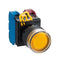 Idec YW1L-MF2E10Q4Y Illuminated Pushbutton Switch YW Series SPST-NO Momentary Spring Return 24 V Yellow