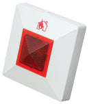 FULLEON LED + BUZZER Beacon / Sounder, LED, Remote, Red, Steady, 70mm Dia., Continuous, 85dB, 240VDC, 240VAC, IP42