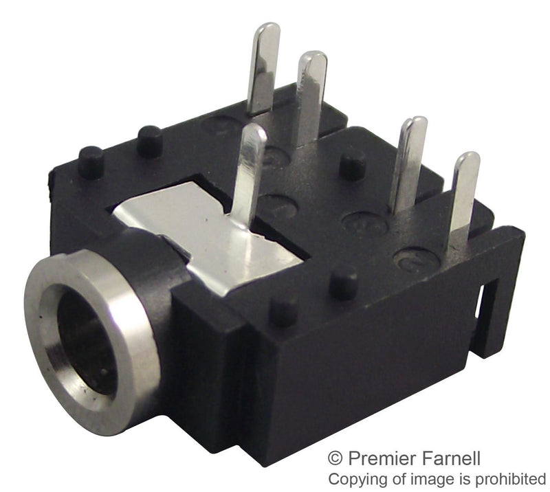 CLIFF ELECTRONIC COMPONENTS FC68133 Phone Audio Connector, 5 Contacts, Jack, 3.5 mm, PCB Mount