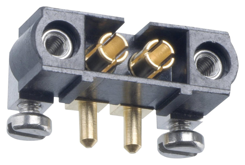 HARWIN M80-5000000M5-02-333-00-000 Wire-To-Board Connector, Power, Datamate Mix-Tek M80 Series, 2 Contacts, Header, 4 mm, Through Hole