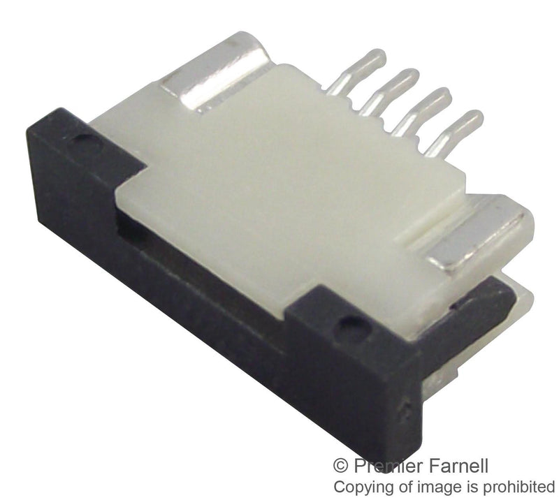 WURTH ELEKTRONIK 68610414422 FFC / FPC Board Connector, ZIF, Horizontal, 1 mm, 4 Contacts, Receptacle, Surface Mount, Bottom