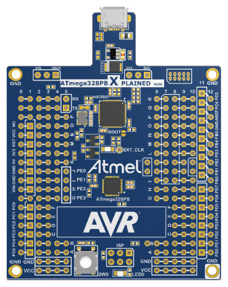 MICROCHIP ATMEGA328PB-XMINI Evaluation Board, ATmega328PB Xplained Mini, 8-Bit