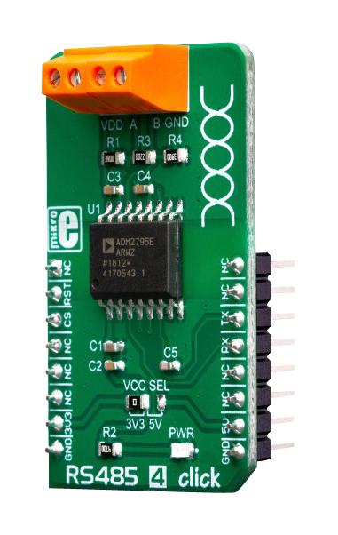 Mikroelektronika MIKROE-3395 Add-On Board RS485 4 Click ADM2795E Uart To Converter Mikrobus Connector