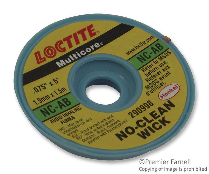MULTICORE / LOCTITE NC-AB No Clean Desoldering Wick with 2.2mm Width