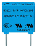 EPCOS B32022A3103K000 Film Capacitor, Metallised, 0.01 &micro;F, Y2, 300 V, PP (Polypropylene), &plusmn; 10%