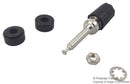 POMONA 3760-0 Binding Post, 3760 Series, 15 A, 2.5 kV, Tin Plated Contacts, Brass, Black