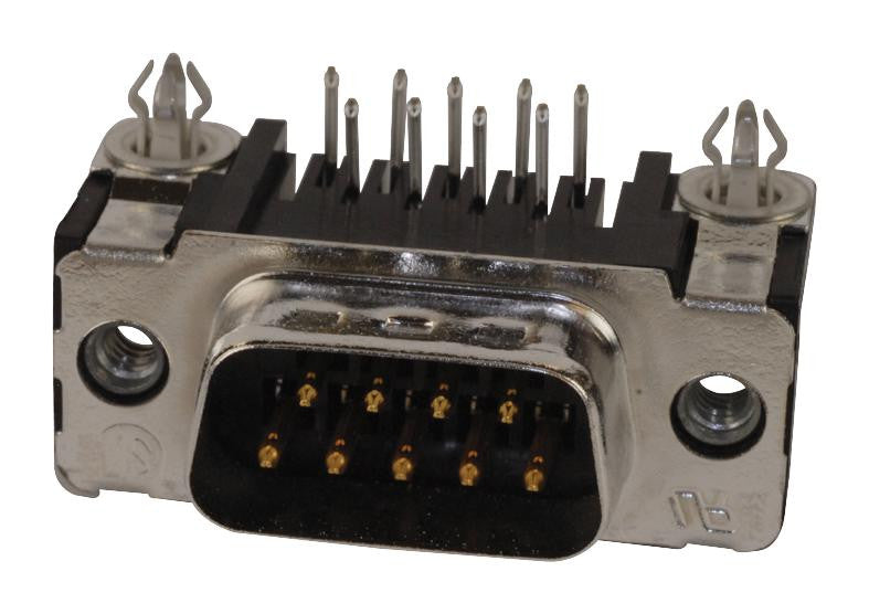 AMP - TE CONNECTIVITY 5747840-3 D Sub Connector, 9 Contacts, Plug, DE, AMPLIMITE HD-20 Series, Carbon Steel Body, Through Hole