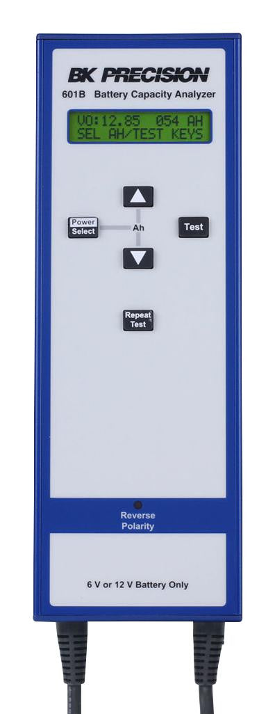 B&K PRECISION BK601B Battery Tester, Lead Acid, 6V, 12V, 265.1 mm, 74 mm, 58 mm