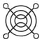 MULTICOMP MC34245 Fan Finger Guard, 50mm Axial Fans, 50 mm, 40 mm, Steel