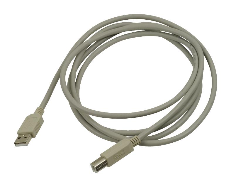L-COM CSMUAB-2M USB Cable Type A Plug to B 2 m 6.6 ft 2.0 Grey New