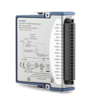 NI 785046-01 Current Output Module C Series NI-9266 24 Ksps 16 bit 8 Screw Terminal