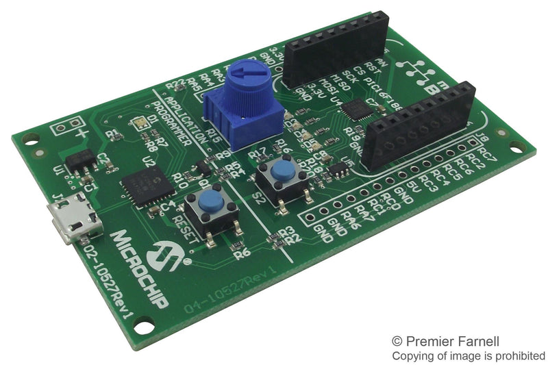MICROCHIP DM164140 MPLAB Xpress Evaluation Board, PIC16F18855 MCU, Cloud Based Development MPLAB X IDE