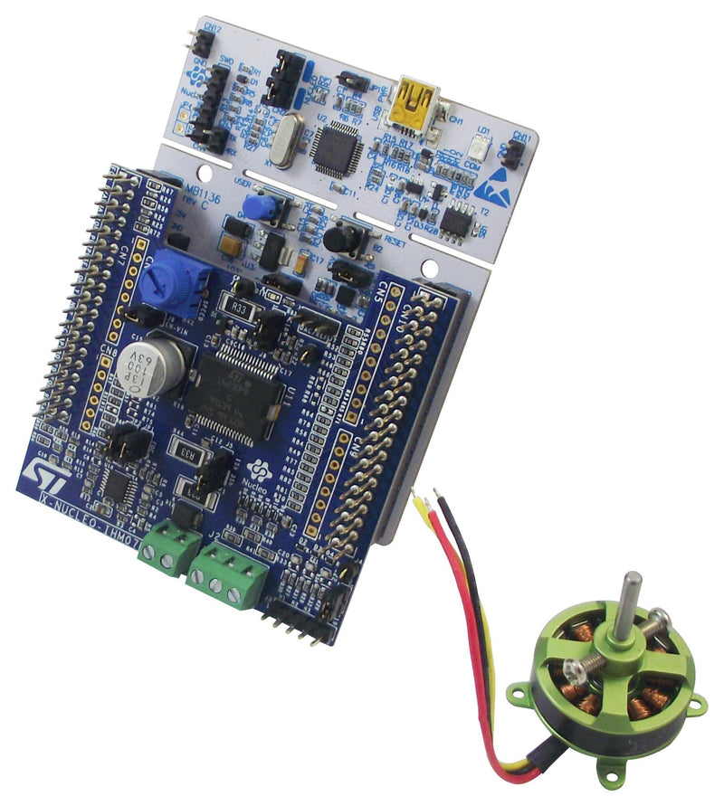 STMICROELECTRONICS P-NUCLEO-IHM002 Motor Control Nucleo Pack, NUCLEO-F302R8 & X-NUCLEO-IHM07M1 Boards & Motor