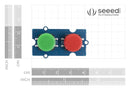 Seeed Studio 111020103 Dual Button Module With Keycaps &amp; Cable 3V to 5V Arduino Raspberry Pi Board