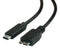 ROLINE 11.02.9005 USB Cable Assembly, Micro USB Type B Plug, USB Type C Plug, USB 3.1, 19.7 ", 500 mm