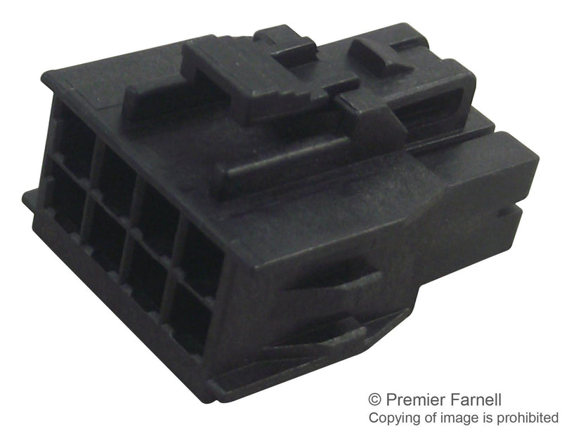 MOLEX 105308-1208 Connector Housing, TPA Capable, Nano-Fit Series, Receptacle, 8 Ways, 2.5 mm