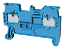 OMRON INDUSTRIAL AUTOMATION XW5T-P1.5-2.2-1BL DIN Rail Mount Terminal Block, Feed Through, 4 Ways, 28 AWG, 14 AWG, 1.5 mm&iuml;&iquest;&frac12;, Push In, 17.5 A