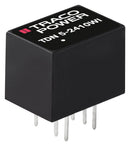 TRACOPOWER TDN 5-0922WI Isolated Board Mount DC/DC Converter, 2 Output, 5 W, 12 V, 210 mA, -12 V, 210 mA
