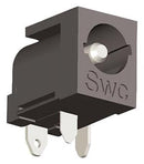 SWITCHCRAFT/CONXALL RAPC712BK DC Power Connector, Jack, 5 A, 2.5 mm, PCB Mount