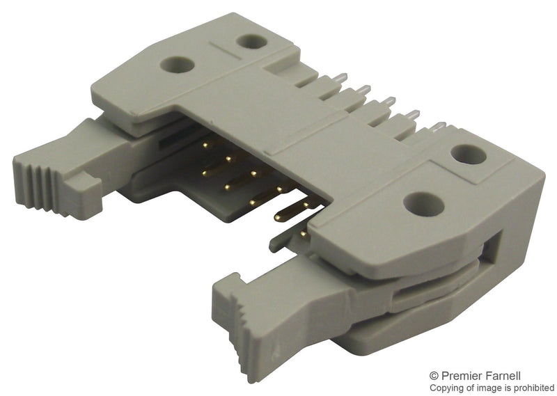 HARTING 09185105904 Wire-To-Board Connector, Shrouded, 2.54 mm, 10 Contacts, Header, SEK 18 Series, Through Hole