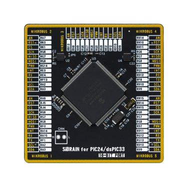 Mikroelektronika MIKROE-4659 Add-On Board Mikroe MCU Sibrain dsPIC33EP DSPIC33EP512MU814-I/PL 2 x 168 Pin Mezzanine Conn New