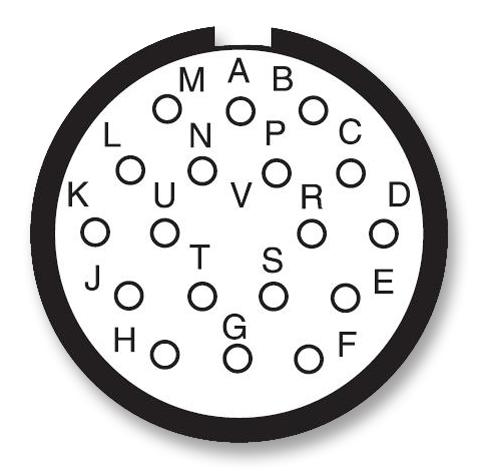 Amphenol Aerospace D38999/20JD19AA D38999/20JD19AA Circular Connector MIL-DTL-38999 Series III Wall Mount Receptacle 19 Contacts