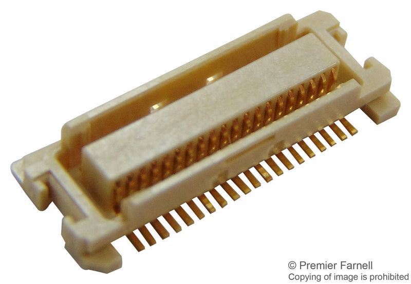 MOLEX 52991-0408 Stacking Board Connector, SlimStack 52991 Series, 40 Contacts, Receptacle, 0.5 mm, Surface Mount