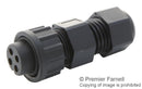 MULTICOMP 2CT3032-W04400 Circular Connector, Wateproof, Standard Size Series, Cable Mount Plug, 4 Contacts, Solder Socket