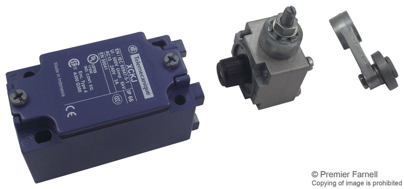 SCHNEIDER ELECTRIC / TELEMECANIQUE XCKN2118G11 Limit Switch, Roller Lever, SPST-NO, SPST-NC, 10 A, 240 V, 0.1 N-m, OsiSense XC Series